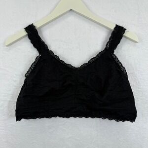 Torrid Curve Black Lace Bralette Bra Size 1X Adjustable Straps Comfort Wireless